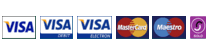 We accept all major credit and debit cards: Visa, Visa Electron, Visa Debit, Mastercard and Maestro